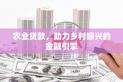 东明农业贷款，助力乡村振兴的金融引擎