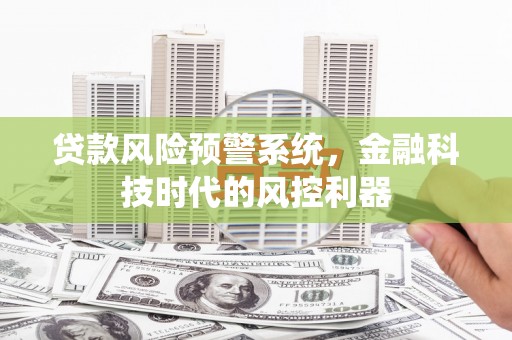 东明贷款风险预警系统，金融科技时代的风控利器