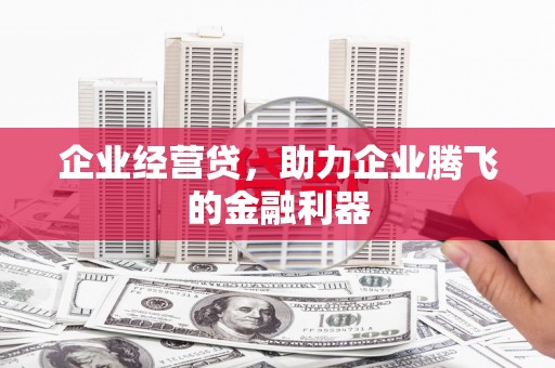 东明企业经营贷，助力企业腾飞的金融利器