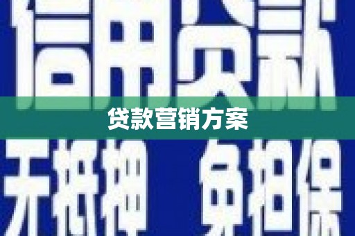 东明贷款营销方案