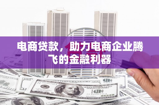 东明电商贷款，助力电商企业腾飞的金融利器