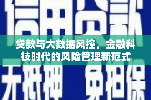 东明贷款与大数据风控，金融科技时代的风险管理新范式