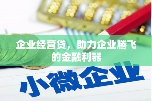 东明企业经营贷，助力企业腾飞的金融利器
