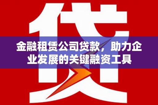 东明金融租赁公司贷款，助力企业发展的关键融资工具