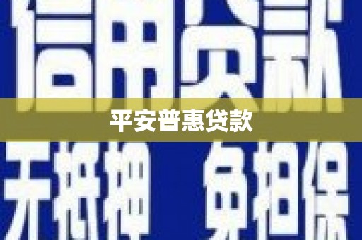 东明平安普惠贷款