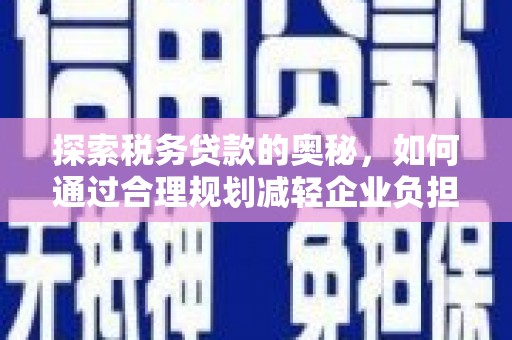 东明探索税务贷款的奥秘，如何通过合理规划减轻企业负担