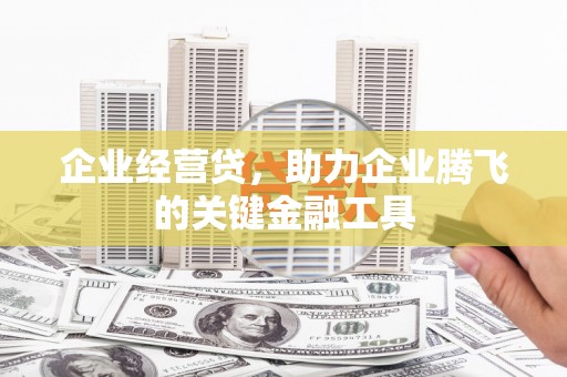 东明企业经营贷，助力企业腾飞的关键金融工具