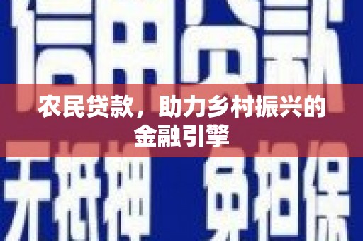 东明农民贷款，助力乡村振兴的金融引擎