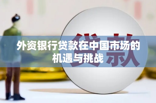 东明外资银行贷款在中国市场的机遇与挑战