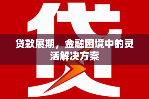 东明贷款展期，金融困境中的灵活解决方案