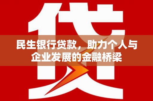 东明民生银行贷款，助力个人与企业发展的金融桥梁