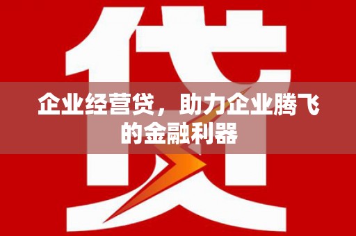 东明企业经营贷，助力企业腾飞的金融利器
