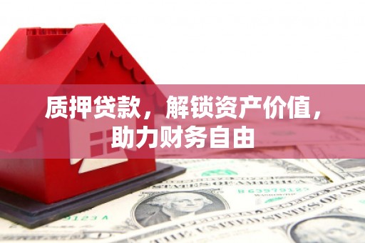 东明质押贷款，解锁资产价值，助力财务自由