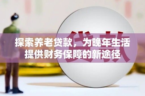 东明探索养老贷款，为晚年生活提供财务保障的新途径