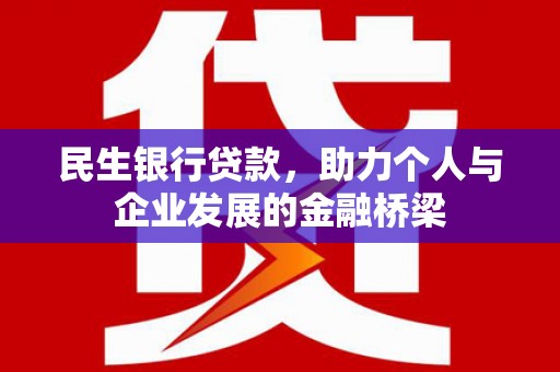 东明民生银行贷款，助力个人与企业发展的金融桥梁
