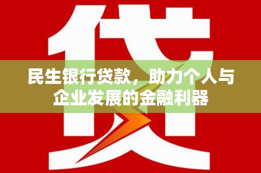 东明民生银行贷款，助力个人与企业发展的金融利器
