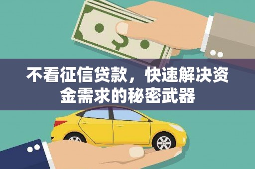 东明不看征信贷款，快速解决资金需求的秘密武器