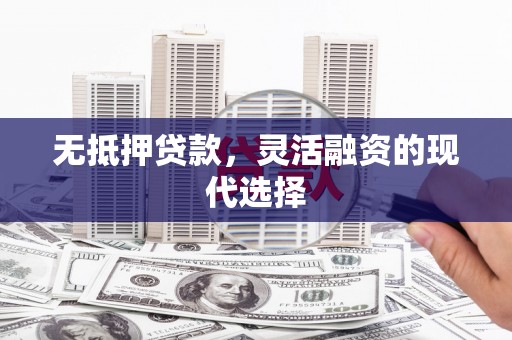 东明无抵押贷款，灵活融资的现代选择