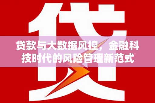 东明贷款与大数据风控，金融科技时代的风险管理新范式