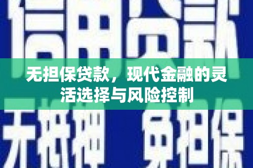 东明无担保贷款，现代金融的灵活选择与风险控制