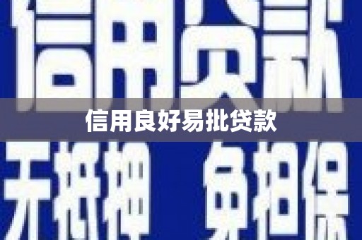 东明信用良好易批贷款