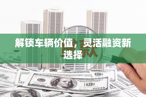 东明解锁车辆价值，灵活融资新选择