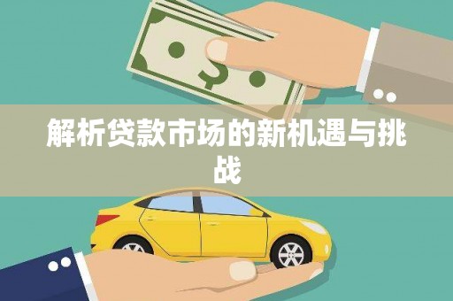 东明解析贷款市场的新机遇与挑战