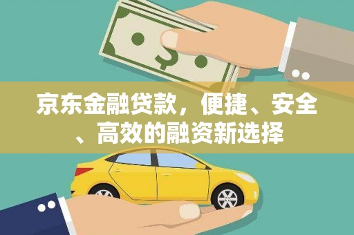 东明京东金融贷款，便捷、安全、高效的融资新选择